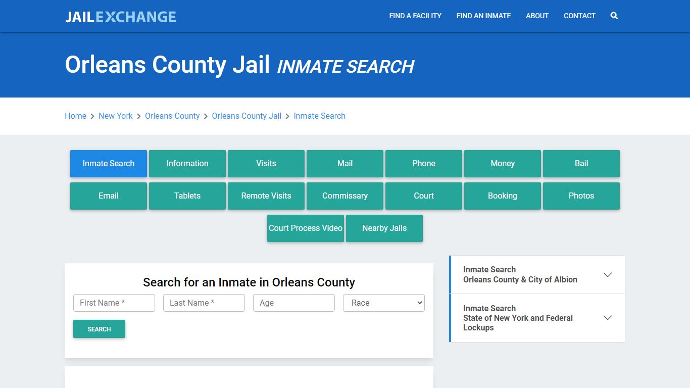 Orleans County Jail, NY Inmate Search: Roster & Mugshots