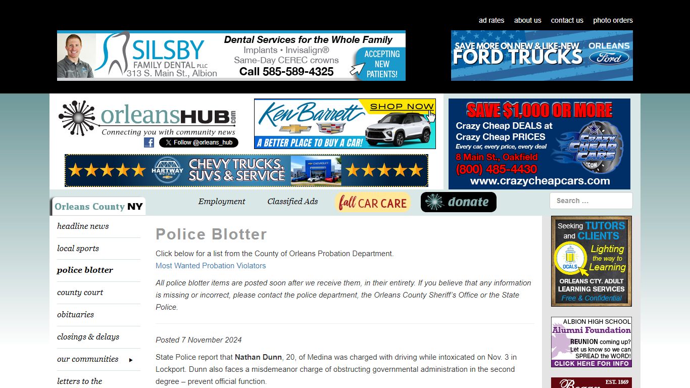 Police Blotter - Community News, Events, & Information - Orleans Hub